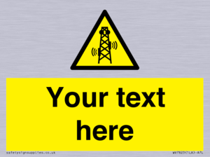 Custom warning RF radiation transmitter